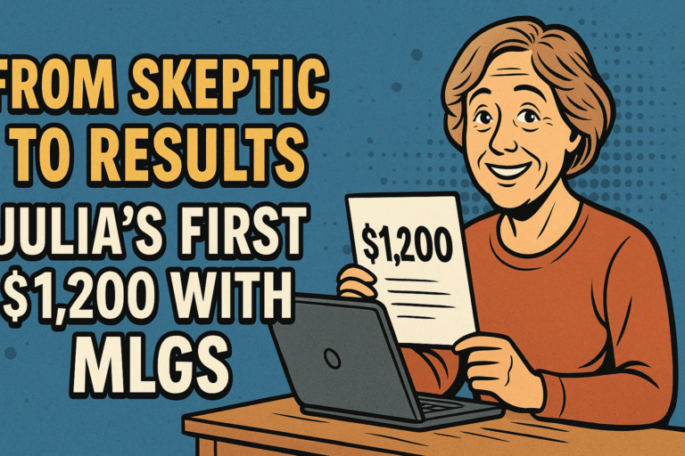 From Skeptic to Results: Julia’s First $1,200 with MLGS